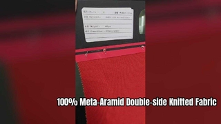 제품 이름: 100% 메타 아라미드 양면 니트 원단 무게:400gsm 너비:180cm