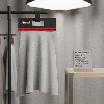 FR 넥타이 직물 180cm 너비 215gsm 무게 70% 모다크릴 30% FR 점착성