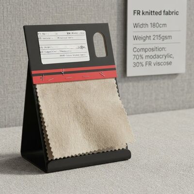 FR 넥타이 직물 180cm 너비 215gsm 무게 70% 모다크릴 30% FR 점착성