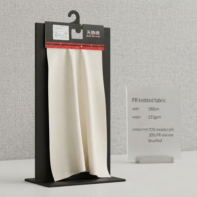 FR 넥타이 직물 180cm 너비 215gsm 무게 70% 모다크릴 30% FR 점착성